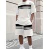 Men's Short Sleeve Set Personalized Graffiti Printed Shorts Set Outdoor Urban Trend Short Sleeve Top Shorts Casual Shor