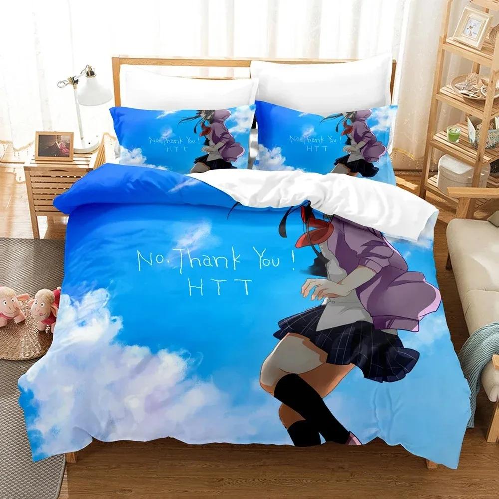 3D En flicka med en mjuk röst Sängkläder Påslakanset med örngott Twin Full Queen King Sängkläder Sänglinne Hemtextil