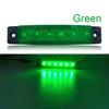 10 Pcs 6 Row Truck Trailer One Side Lighting LED Dump Custom Marker Lamp Deco Tiger (Green)