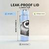 1PC Cute Seal Portrait 750ml Color Plastic Sports Water Bottle Leakproof Flip Straw Lid Suitable for Sports Office Home Use