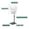Kawakami PVC Display Head Stand for Hats, Eyewear, Accessories, Wigs, and Headphones
