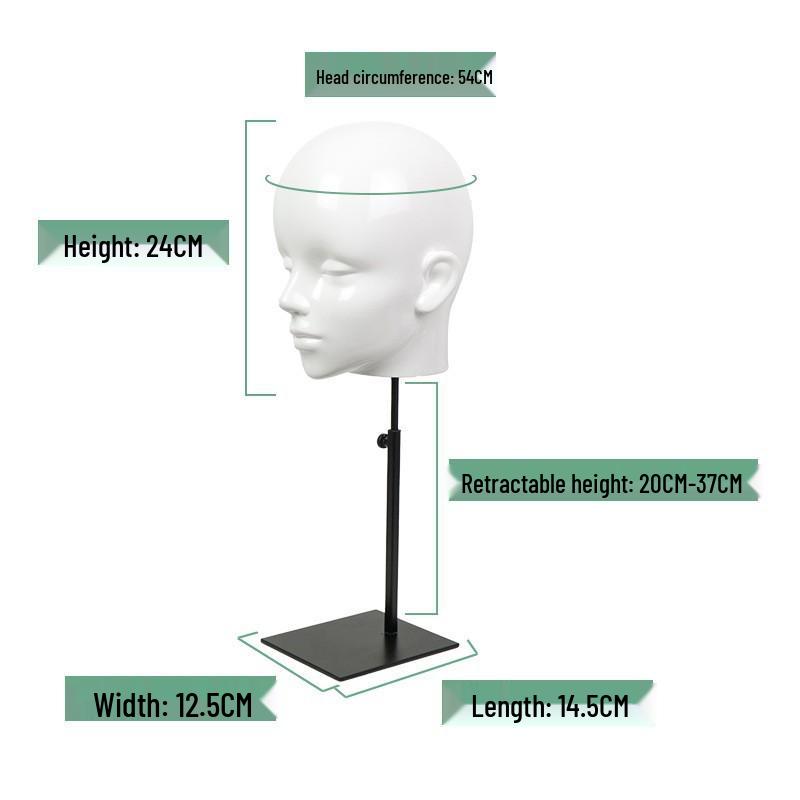 Kawakami PVC Display Head Stand for Hats, Eyewear, Accessories, Wigs, and Headphones