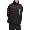 Adidas Neo FW22 Utility Down Vest With Stripe Print And Zipper Unisex Outerwear Black HN4776