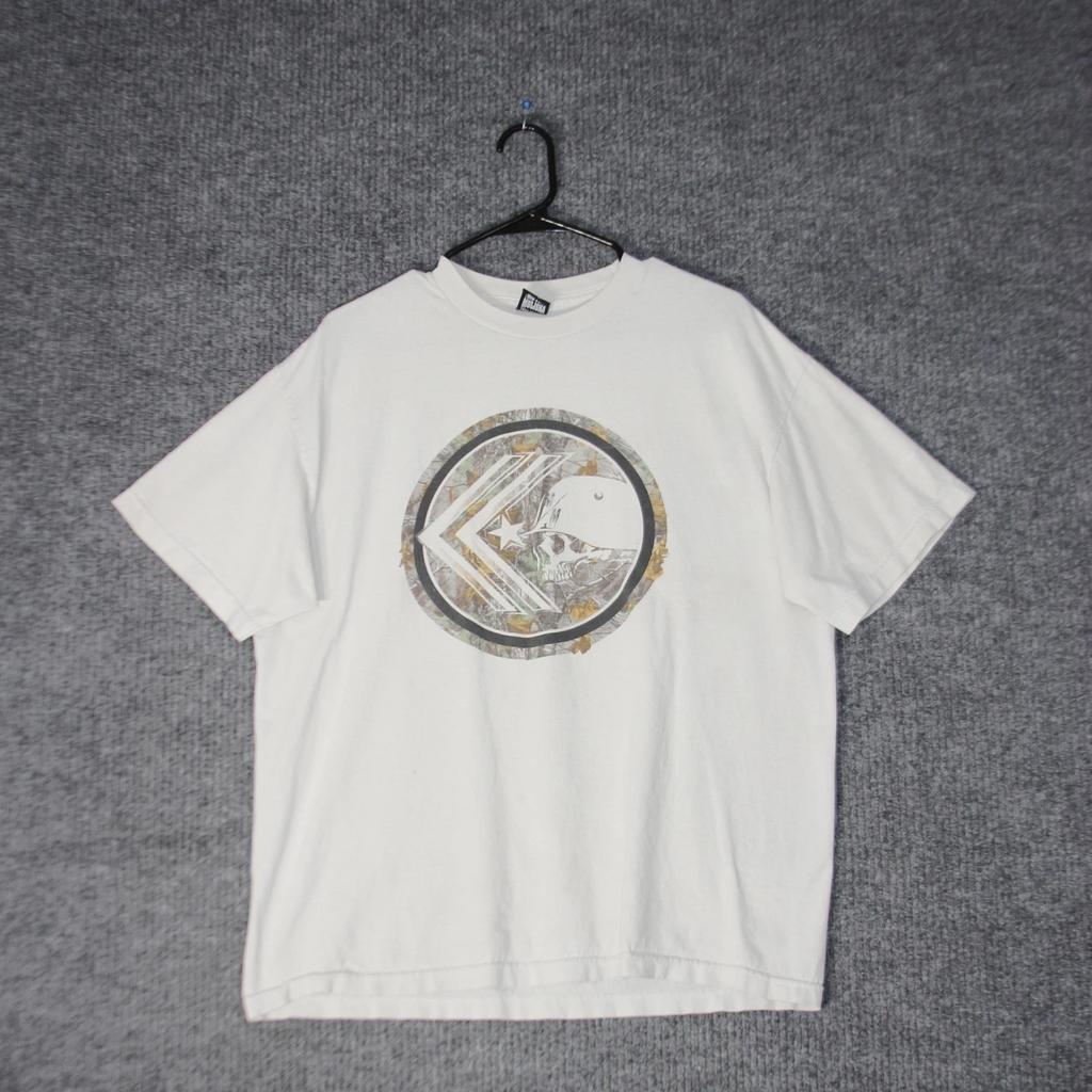 Metal Mulisha T Shirt Mens XL White Camo Skull Graphic Streetwear Skater Tee Y2K