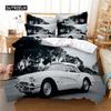 Roadster Sengetøysett Dynetrekksett 3d Sengetøy Digitaltrykk Sengetøy Queen Size Sengetøysett Motedesign