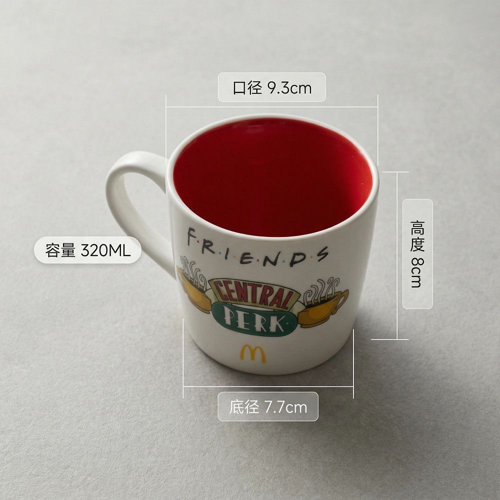 Friends Central Perk Ceramic Coffee Mug Classic TV Show Merchandise Novelty Tea Cup for Fans Home Office Gift