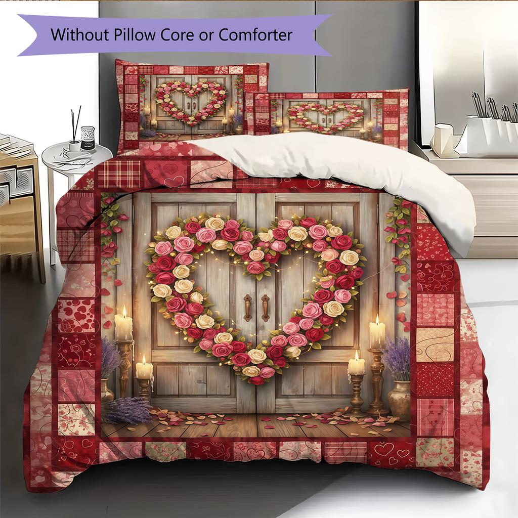 Cartoon Pattern Bedding Quilt Set Quilt Cover Pillowcase Home Decoration Birthday Gift (1 * Duvet Cover + 2 * Pillowcase, Without Core)