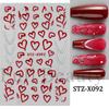 Nail Art Stickers Valentine's Day Romantic Mini Love Hollow Love French Love Adhesive Nail Stickers