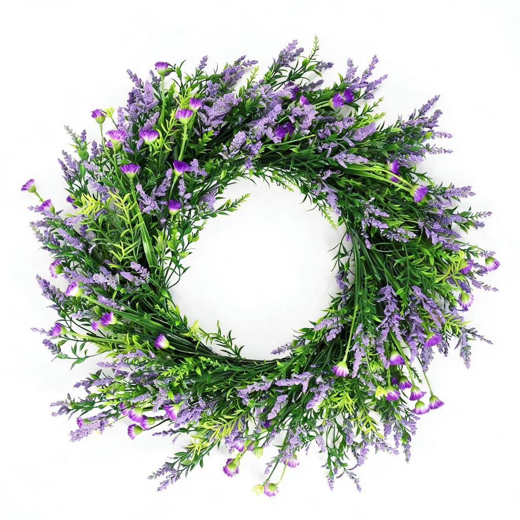 Kai Jin Lavender Letter Wreath for Indoor/Outdoor Door Decoration