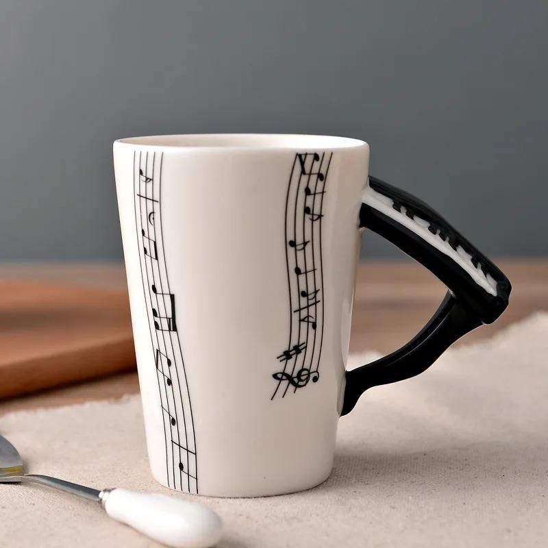 

Novelty Music Note Cup Ceramic Guitar Coffee Mugs Personality Tea/Milk/Juice/Lemon Water Bottle Christmas Birthday Gift 250ml