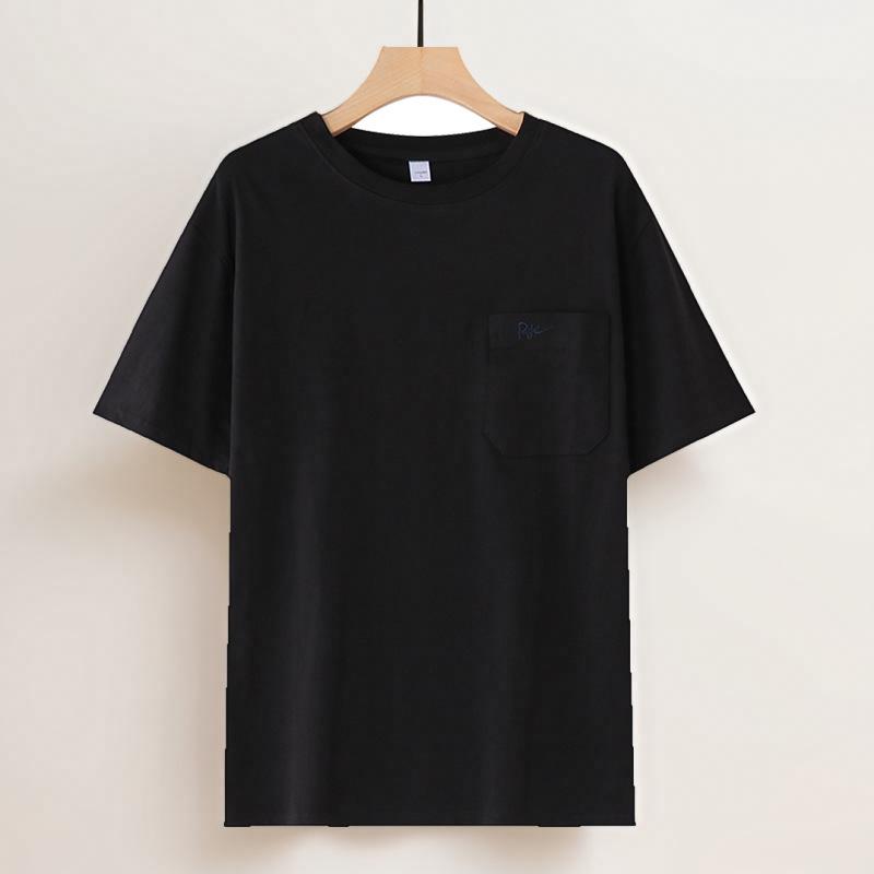 Męski T-shirt z krótkim rękawem z czystej bawełny z kieszenią - Idealny dla mężczyzn w średnim wieku i starszych