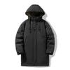 Long Cotton-padded Men's Winter Padded Protective Tooling Down Cotton-padded Jacket Hooded Windproof Cotton-padded Jacket.