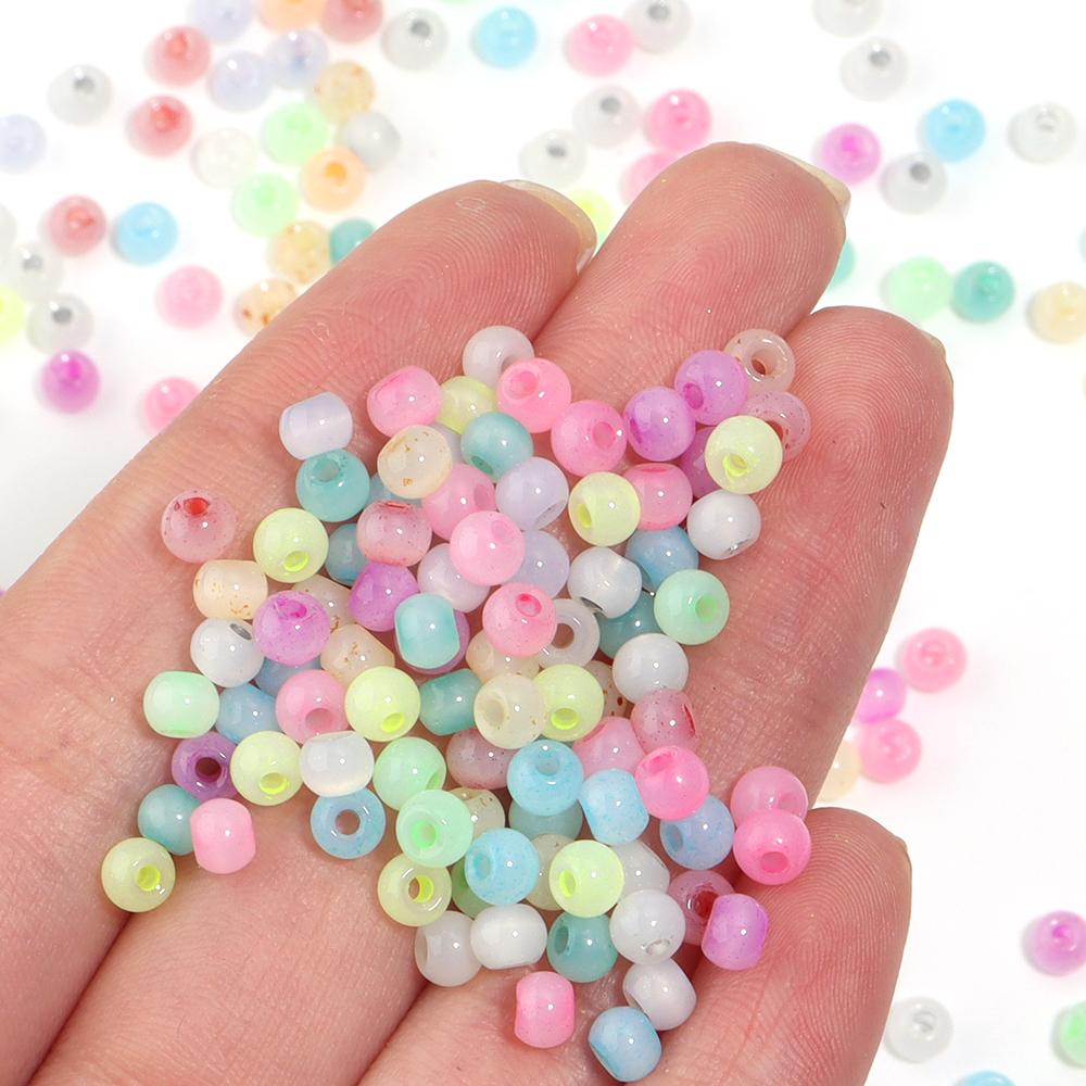 40g/lot 4mm Cat Eye Seed Beads Color Round Glass Rice Beads for DIY Bracelet Necklace Earring Jewelry Handmade Beaded Findings