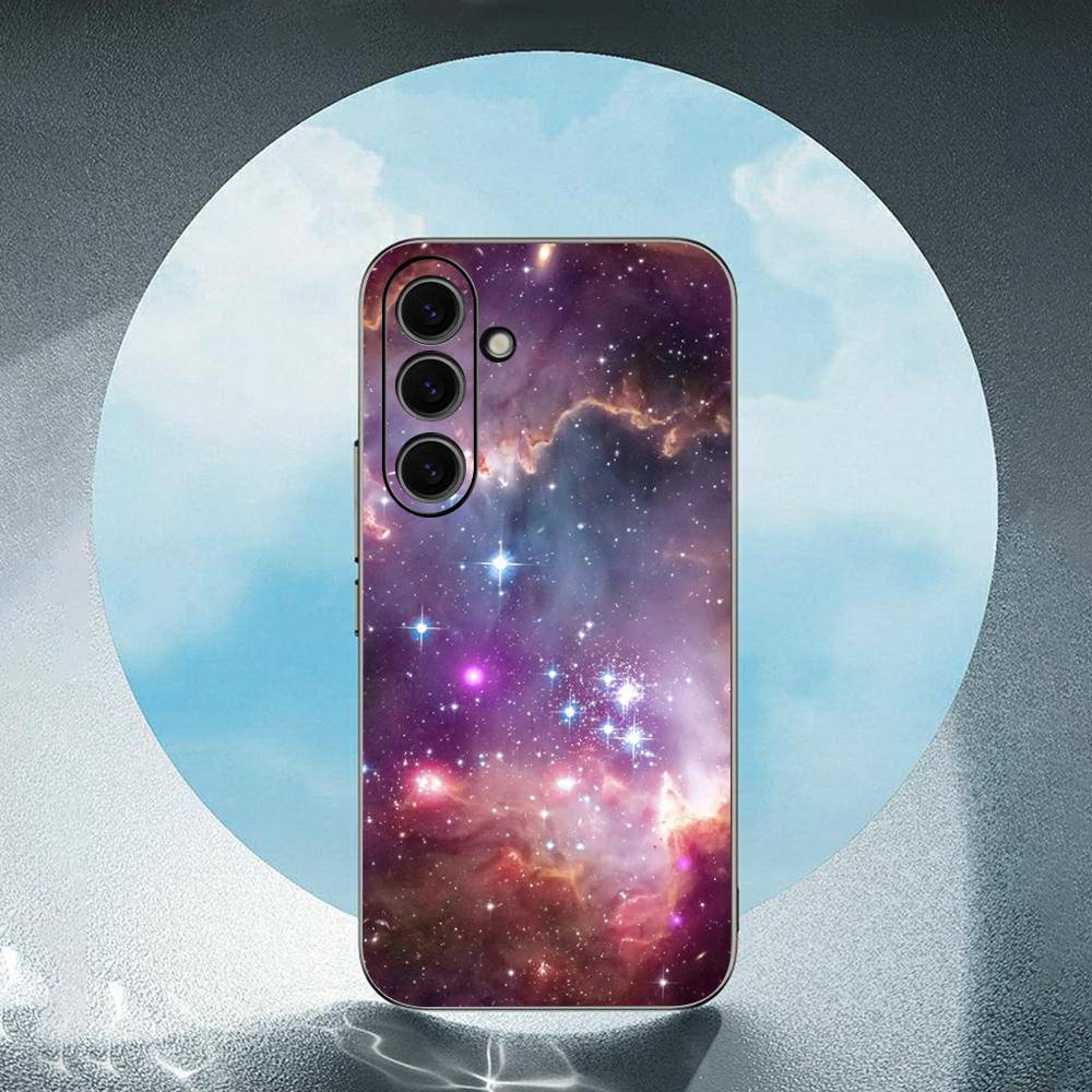Colorful Space For Samsung Galaxy S23 S24 S25 Ultra S22 Plus S21 Black Soft Case Waterproof Soft Case