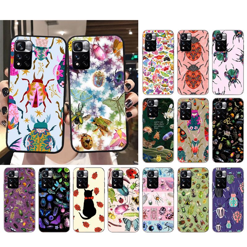 Phone Case For Xiaomi Redmi note 14 Pro 14 13 12 11 10 Pro 14S 12S 11S Redmi 14C 13C 10 Insects Bugs