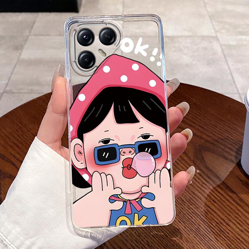 For Tecno Pova 7 Pro Ultra 5G Case LJ8 LJ9 Aesthetic Cute Cat Fashion Back Cover Techno Pova 7Pro 7Ultra Transparent Phone Case