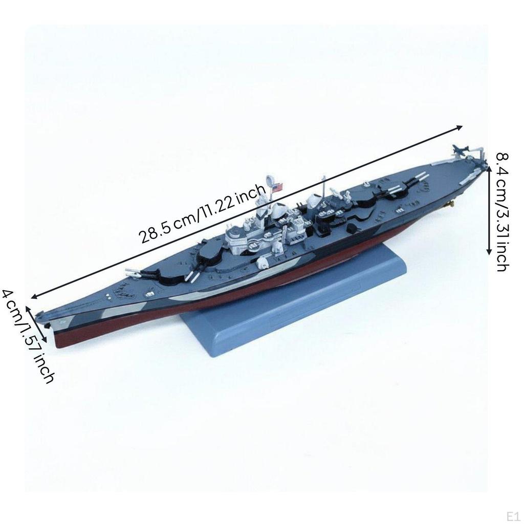 BB6868 Warship Figurine Completed Model 1:1000 Realistic Detail for Collectors, Shelf,