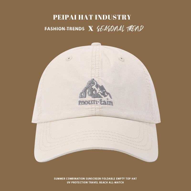 

Male sunshade retro hill embroidery cap female outdoor tide Big head