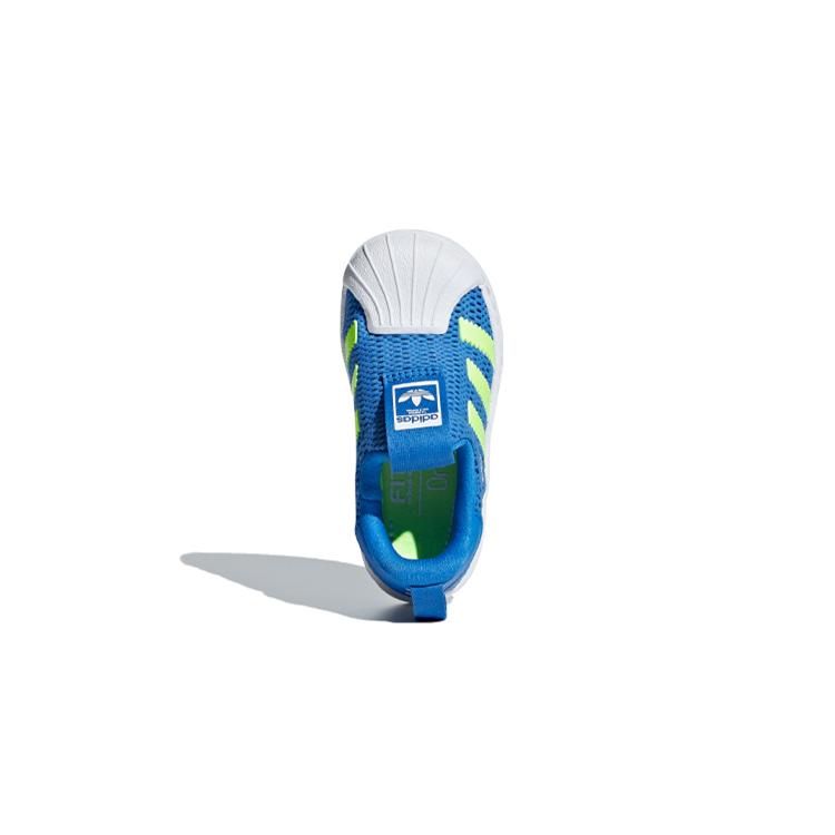 Adidas Originals Superstar 360 I Slip Resistant Low top Toddler Shoes Blue Yellow White Infant And Toddler CG6583