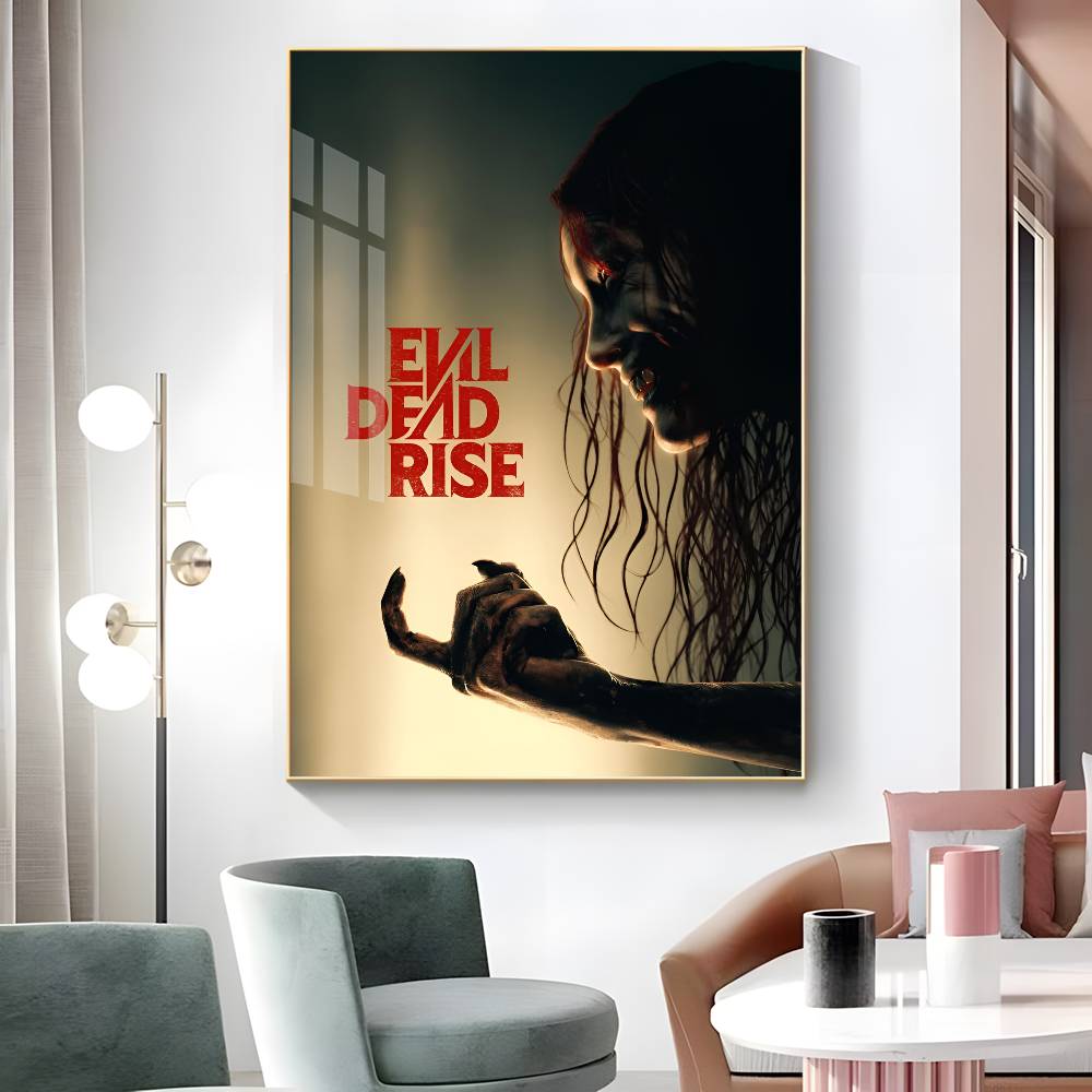 1pc Classic Horror Movie Evil Dead Rise Poster Sticker Print Waterproof Wall Art For Living Room Bedroom Home Decor