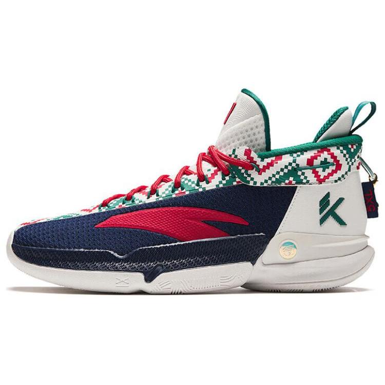 

Новые баскетбольные кроссовки Anta KT9 Christmas с амортизацией, износостойкие, со средней высотой голенища, мужские, сине-бело-красные 112411101-2 40