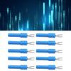 ZK30 10pcs 4mm Fork Spade Wire Connectors U Type Electrical Crimp Terminal for Testing MultimeterBlue