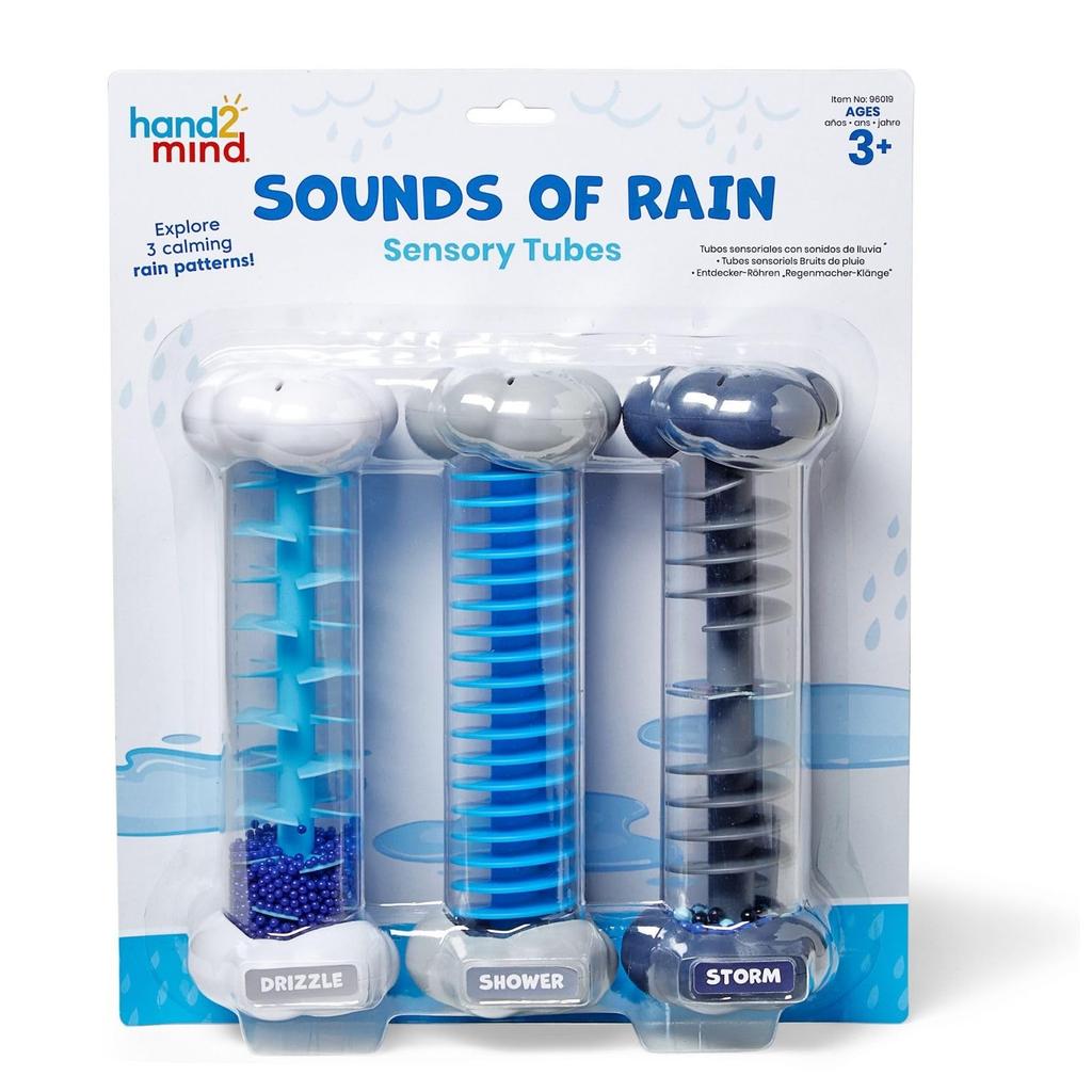 Learning Resources Relaxing Rain Sound Light and Set of Emotion Relaxation Authentic Bottles, Rain, Shower, Storm, 3, Control, SEL, Toy, 96019,