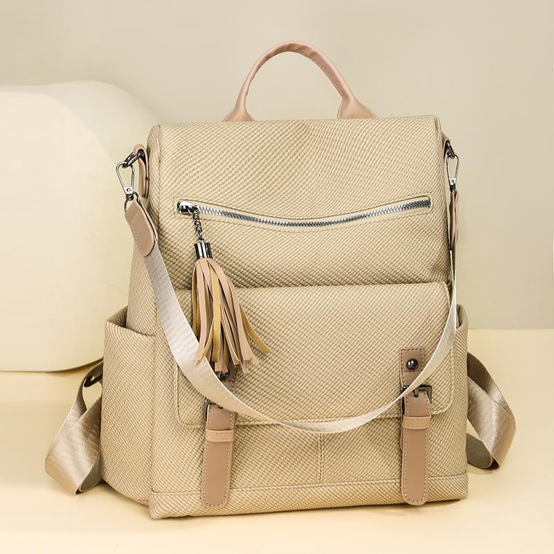 Vintage Large Capacity Backpack Women's Travel Shoulder Bag Handbag Three-purpose Bag