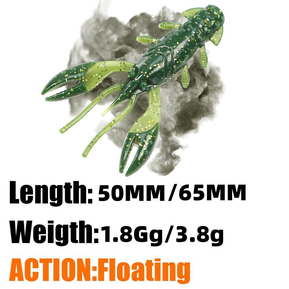 

50mm/65mm Shrimp Bass Floating Shrimp Silicone Baits Fish Lures Soft Lure Craws Bait