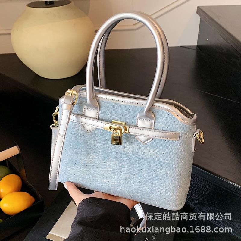 

Hand bag women s 2025 new trendy high-end sense retro fashion versatile commuter shoulder bag crossbody bucket bag синий