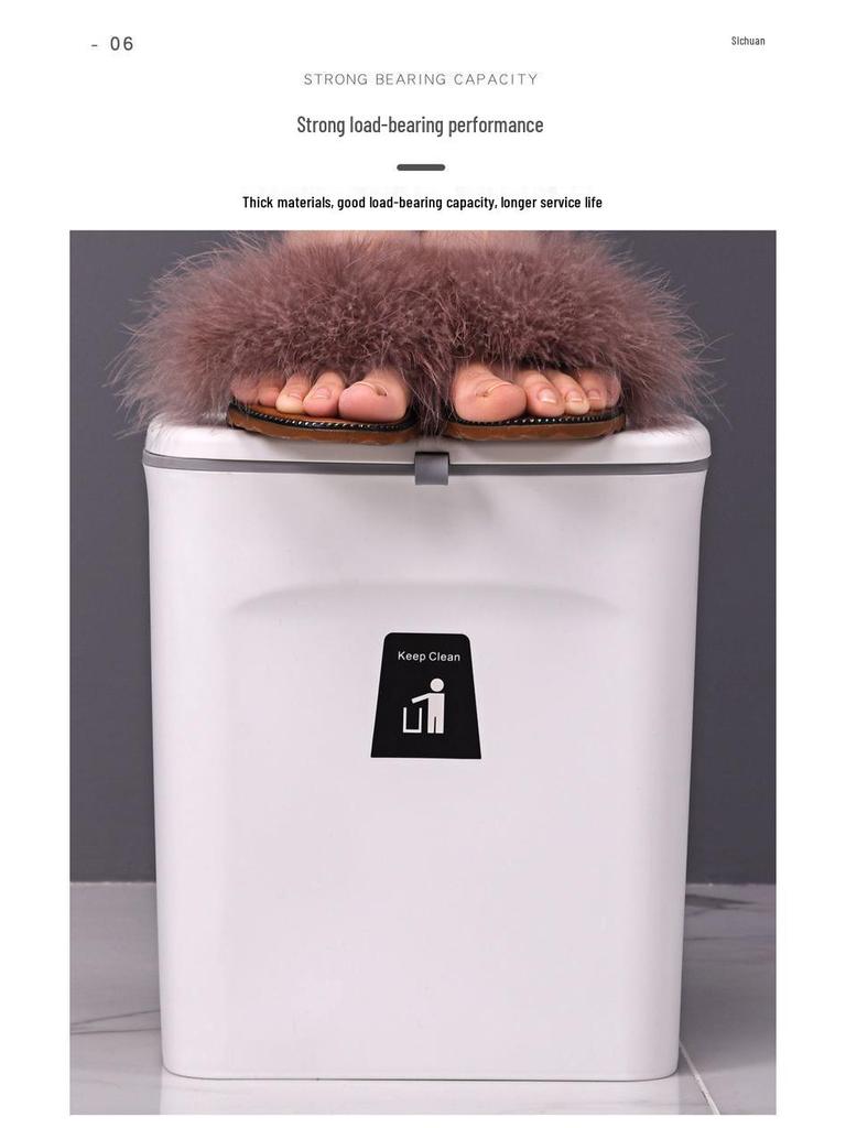 Wandmontierter Mülleimer mit Deckel für Küche, Bad und Wohnzimmer - Kreativer hängender Aufbewahrungsmülleimer