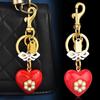 Portachiavi Accessori Ciondolo Fiore Ciondolo Pony Femminile Ciondolo Cuore di Pesca Tridimensionale Fiocco Borsa Amore