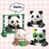 Mini-Bausteinsets Niedliche Panda-Bausteine Schaukel-Bauspielzeug für Kinder 6 7 8 9 10+ Jugendliche Erwachsene 3D-Tierbaustein-Spielzeug