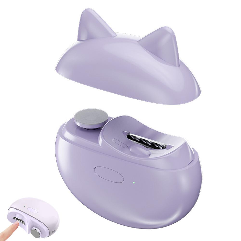 Portable Electric Nail Clippers Automatic Anicure Trimmer With Polisher & Light Adult Baby Fingernail Toe Scissors