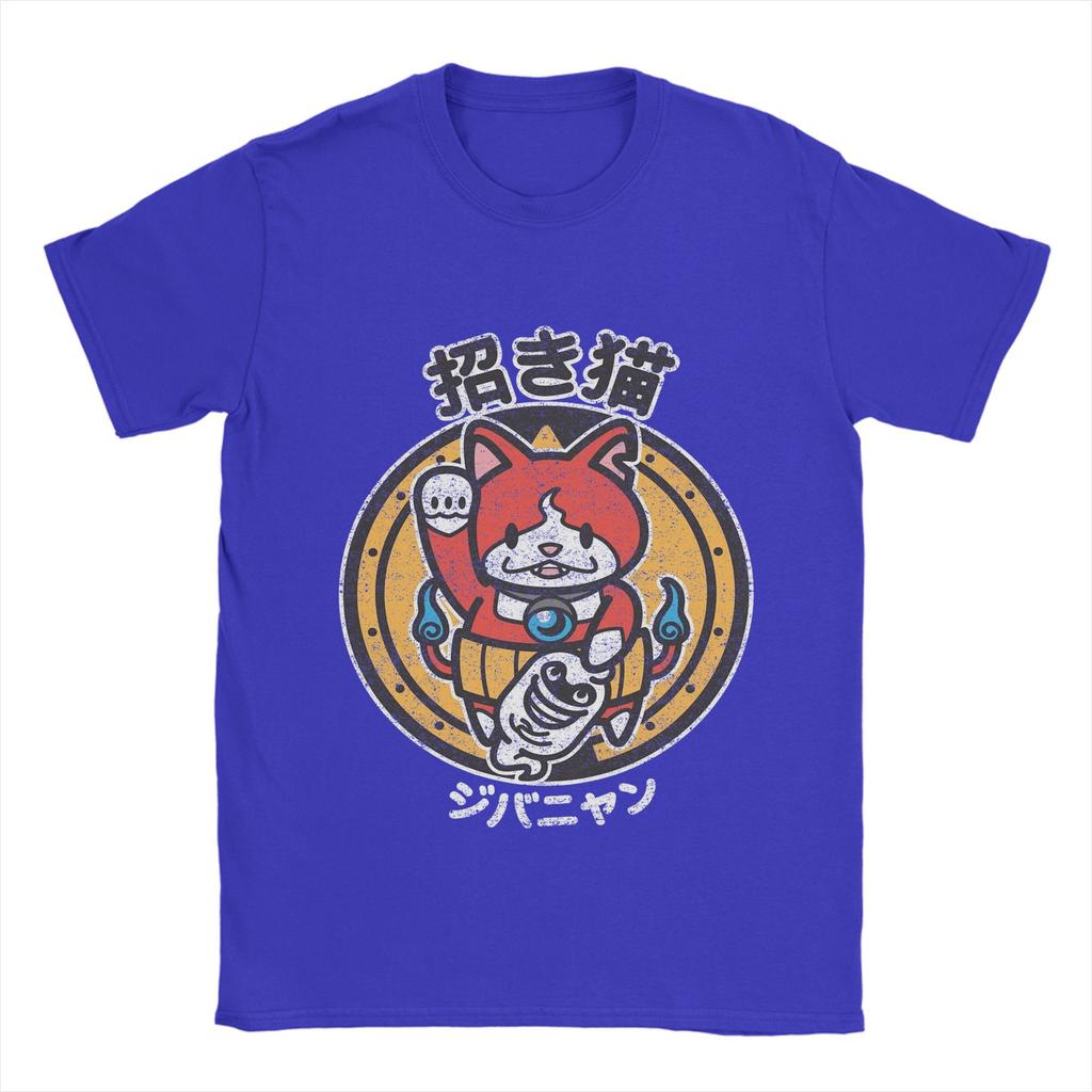 Yokai Watchs  Men's T Shirt  Hipster Tee Shirt Short Sleeve Crewneck T-Shirt Pure Cotton Gift Idea Tops