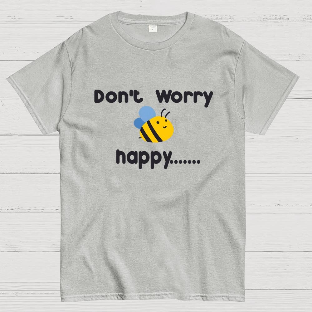 Don’t Worry Bee Happy Cotton Casual Cool Loose T-Shirt