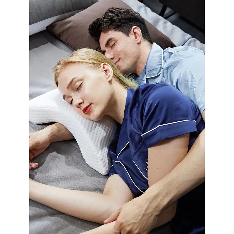 

Подушка для сна Подушка для пары Подушка для руки Медленно восстанавливающаяся Подушка для объятий Подушка из пены с памятью Дорожная Арочная U-образная подушка белый