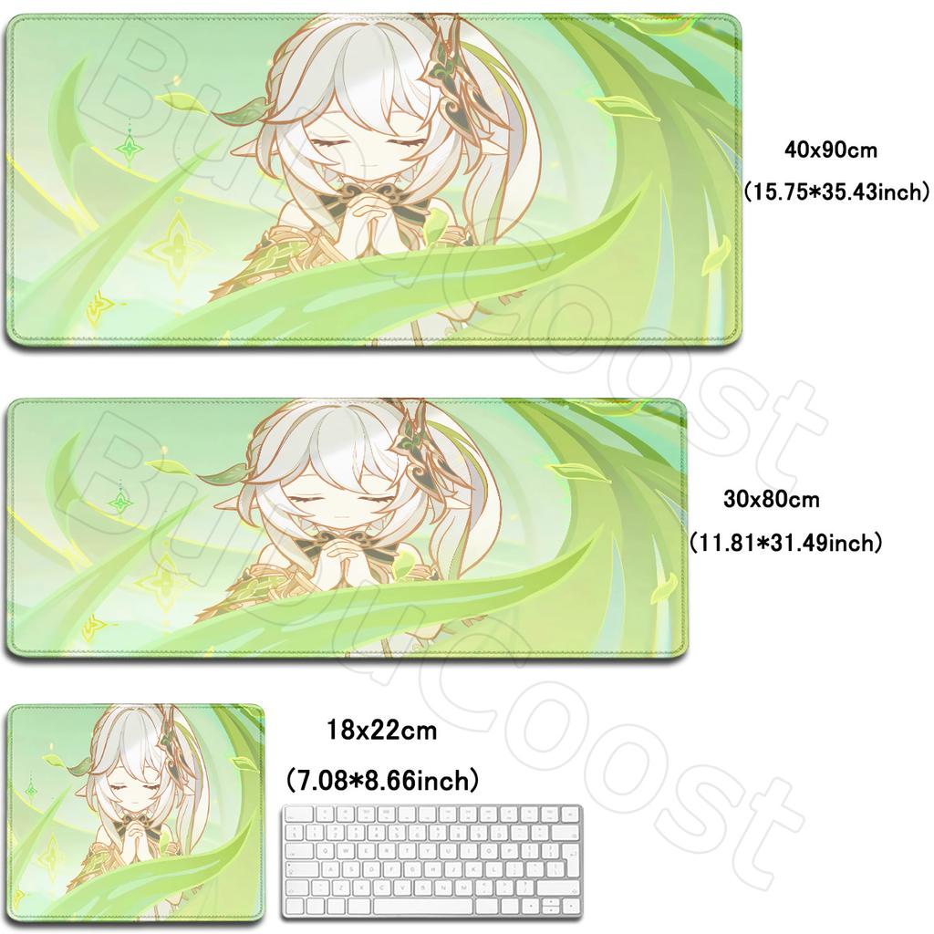 HD Printing Genshin Impact Mousepad Kawaii Anime Game Nahida Desk Mat Laptop Gaming Mouse Pad XXL 180x220mm 900x400mm Mousepads
