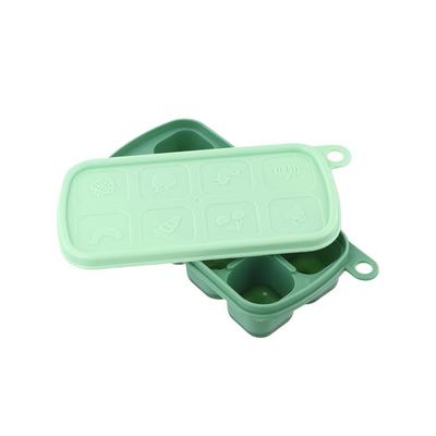 Non-stick Ice Cube Mold Homemade Ice Cube Storage Box Food Grade Silicone Ice Tray Refrigerator