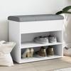 VidaXL Shoe Bench, Storage Furniture with Cushion, Hallway Bench with Shelf Entrance Living Room Interior, Modern, 835096