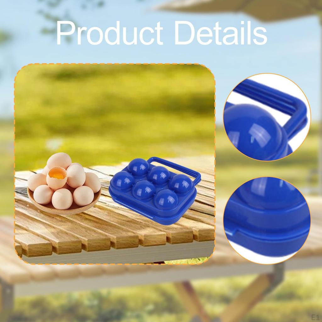 6-přihrádková krabička na vejce pro kempování a venkovní použití