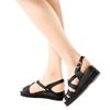 Nurse Sandals for High Stretch Shock Made In Black [Anfamie] Insteps, Air, Rubber, Absorption, Japan, Women's, Nursing, 24.0-24.5cm, 2E,