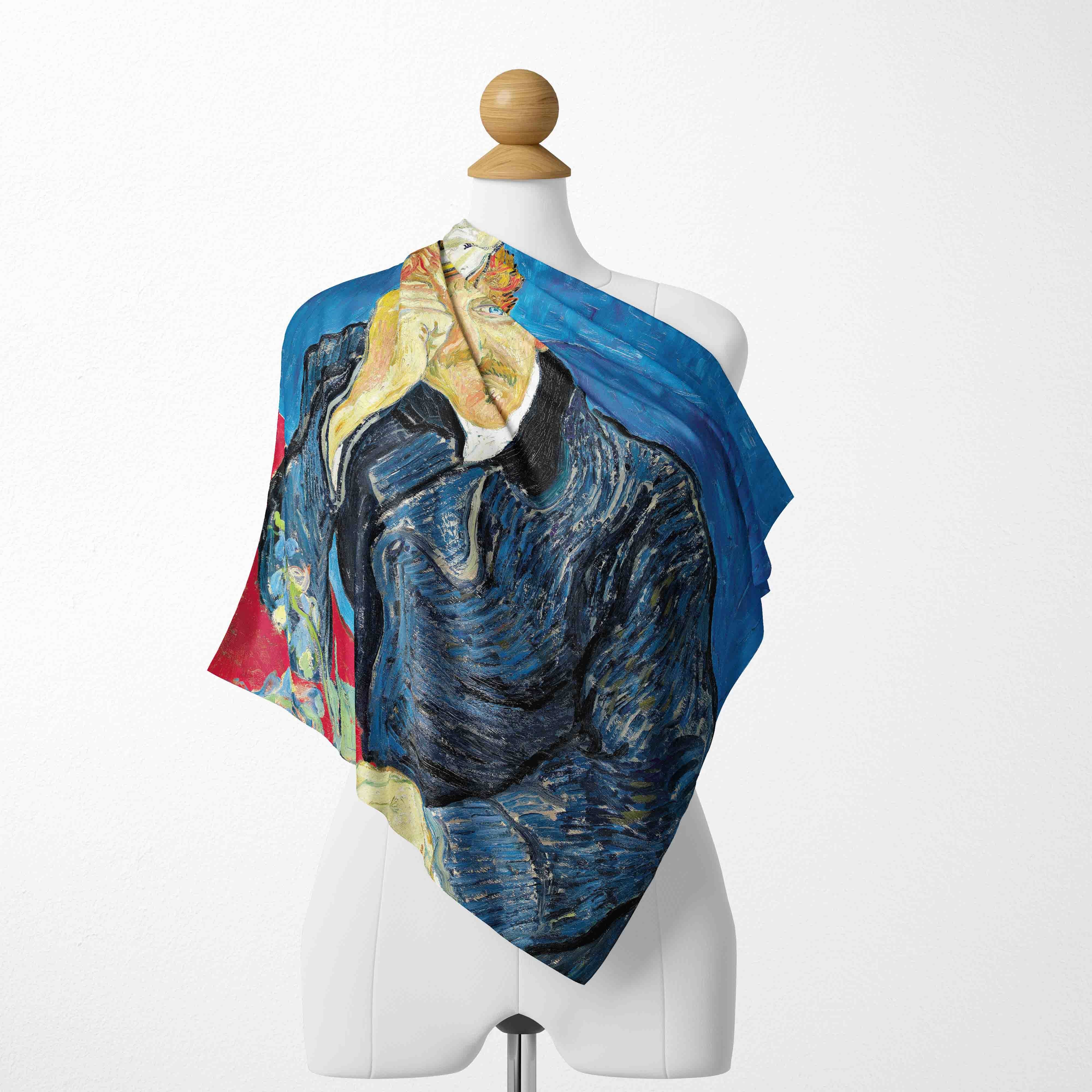 

70СМ*70СМ Ван Гог Масляная Живопись Модные Шарфы для Женщин Принт Шелковый Сатин Хиджаб Шарф Женский Роскошный Бренд Квадратный Шаль Шарфы 70CM 70CM