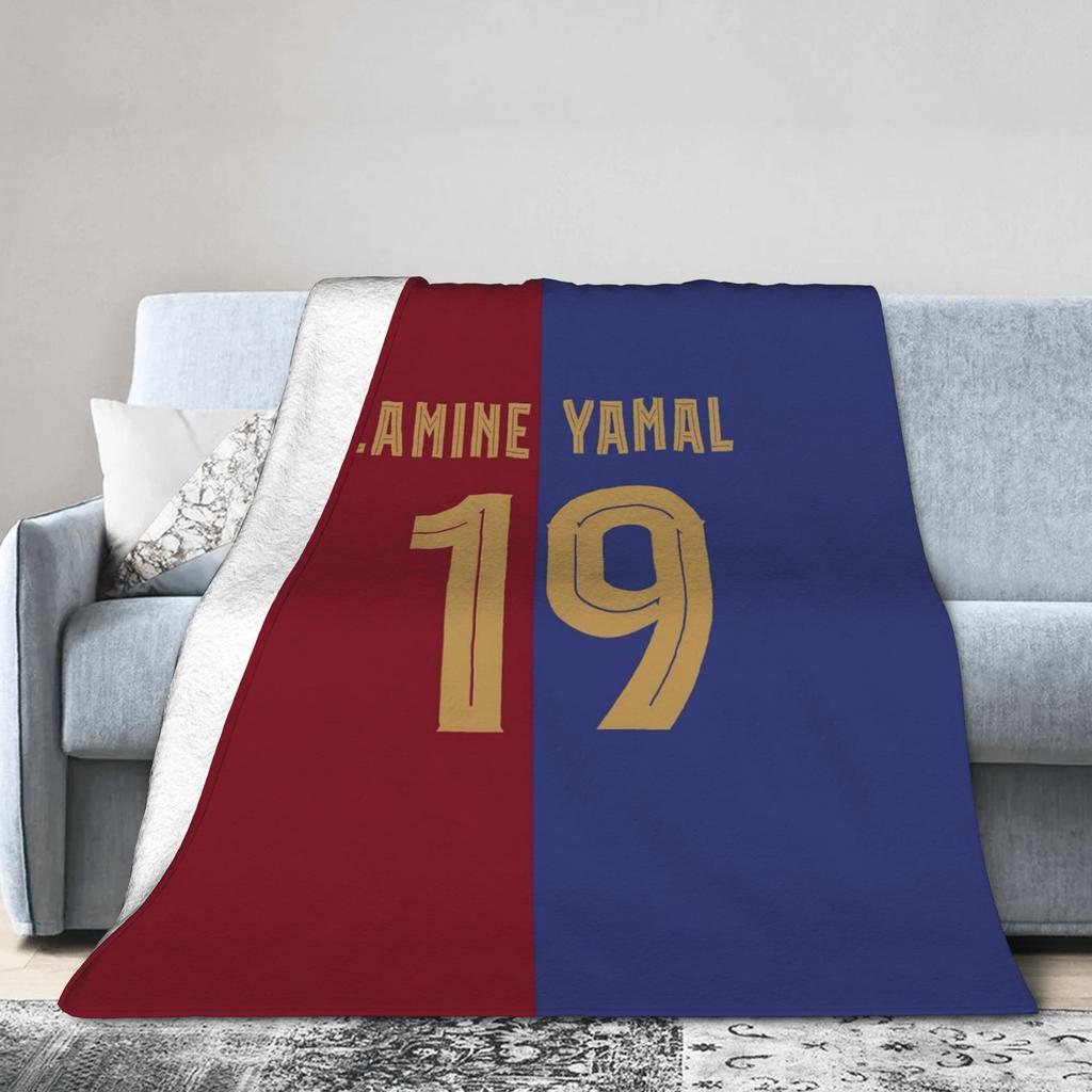 Lamine Y-Yamal Decken Fußball Soccer Flanell Neuheit Warme Überwurfdecke für Zuhause Restaurant Textil Dekoration