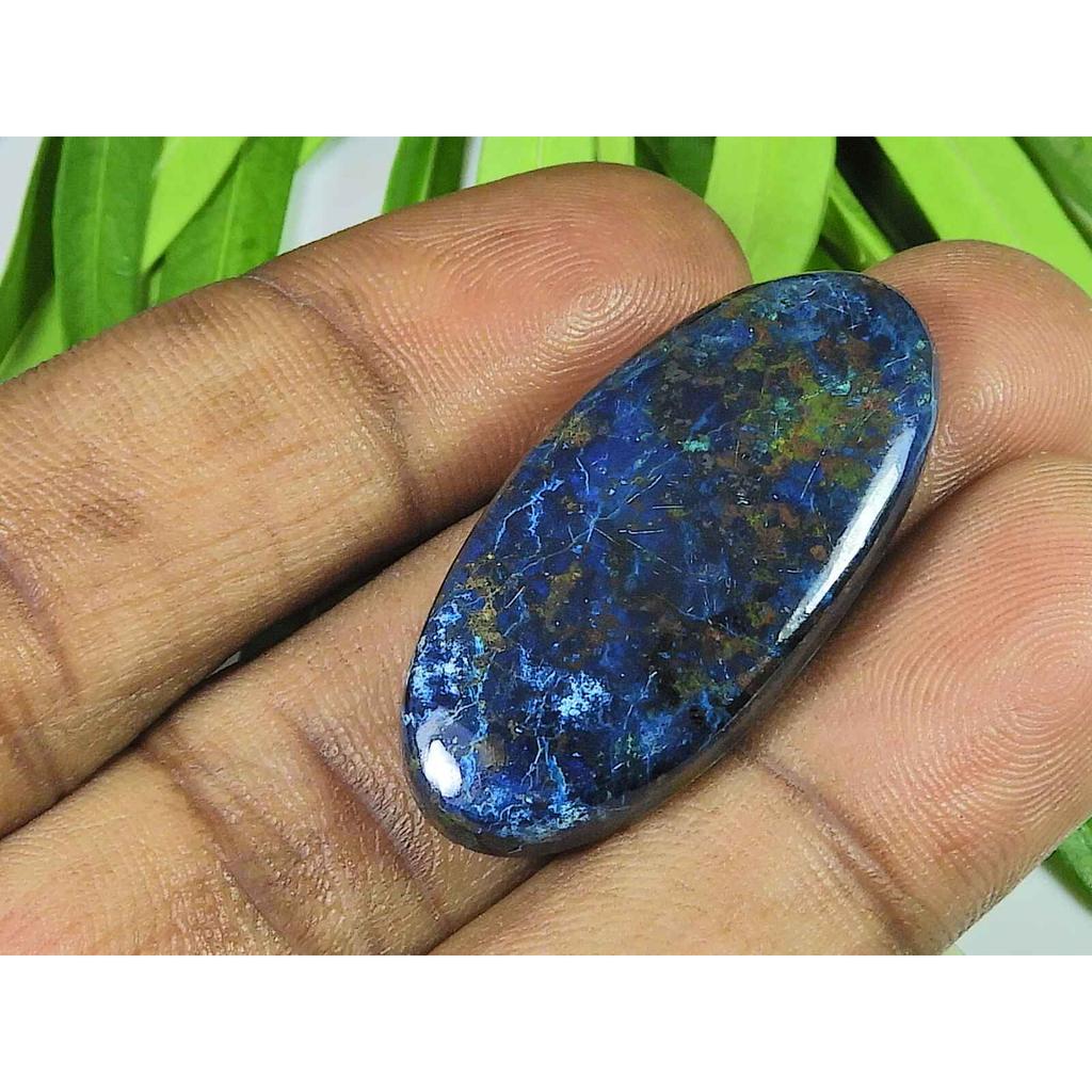 16X37X5MM Natural Shattuckite Oval Cabochon Loose Gemstone for Jewelry 48Cts SK-4460