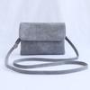 IELGY Ladies Diagonal Bag Frosted Leather Solid Color Mobile Phone Bag