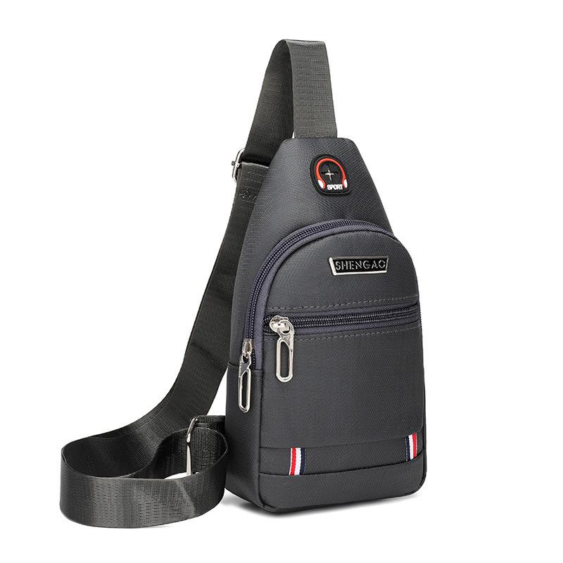 Men's Breast Bag Casual Trendy Messenger Bag Men's High-end Wear-resistant Waterproof Shoulder Bag Chest Backpack