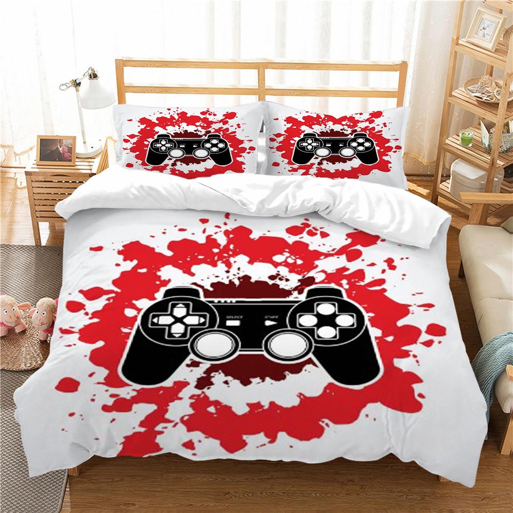 Hot Sale 3D Gamepad Printing Comforter Duvet Cover Set Home Textiles Drop Shipping Children Bedding Suit Washable