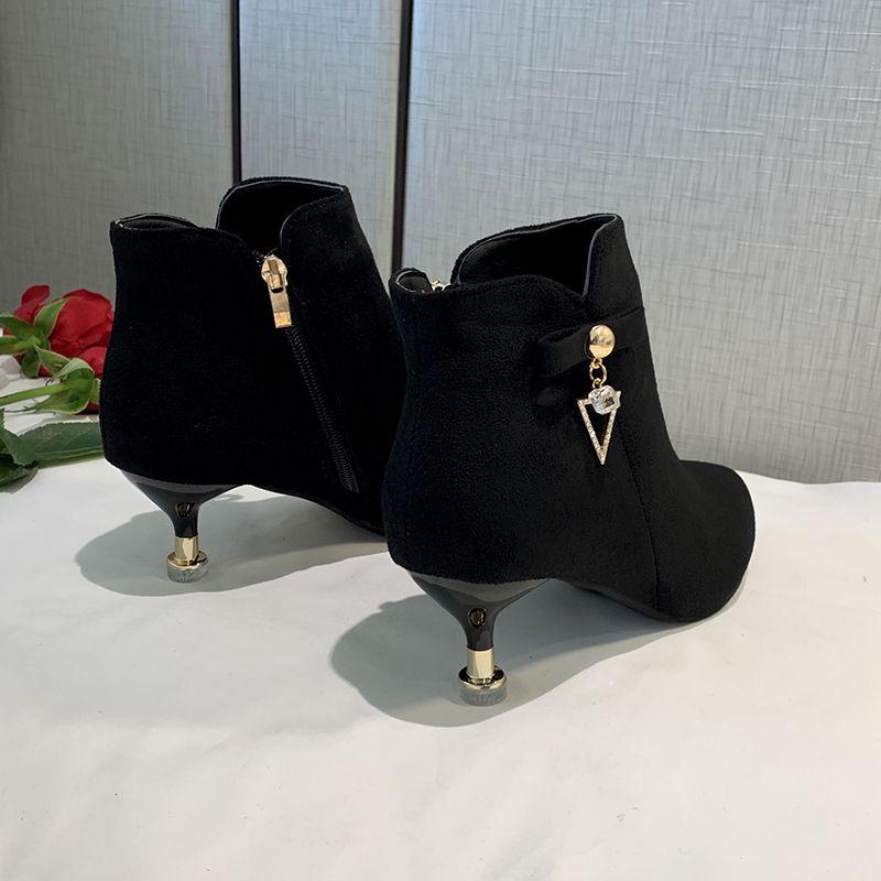 Fashion Woman Short Shoes Moccasin Non Slip French Style Plain Booties Sale Chic and Elegant Large Size Warm Boot Ankle Boots for Women