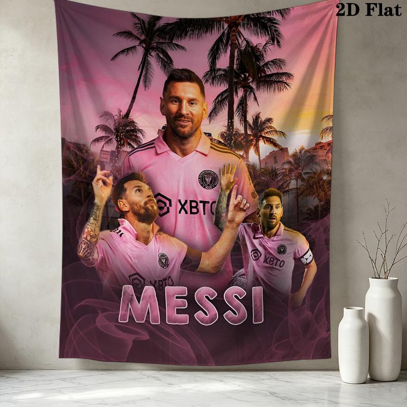 Messi Wall Tapestry Aesthetic Wall Hanging Printed Fabric Blanket Decorative Tapestries For Bedroom Living Room Home Decor